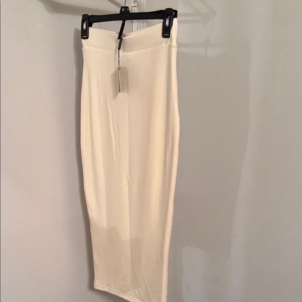 JLUXLABEL Cream Pencil Skirt